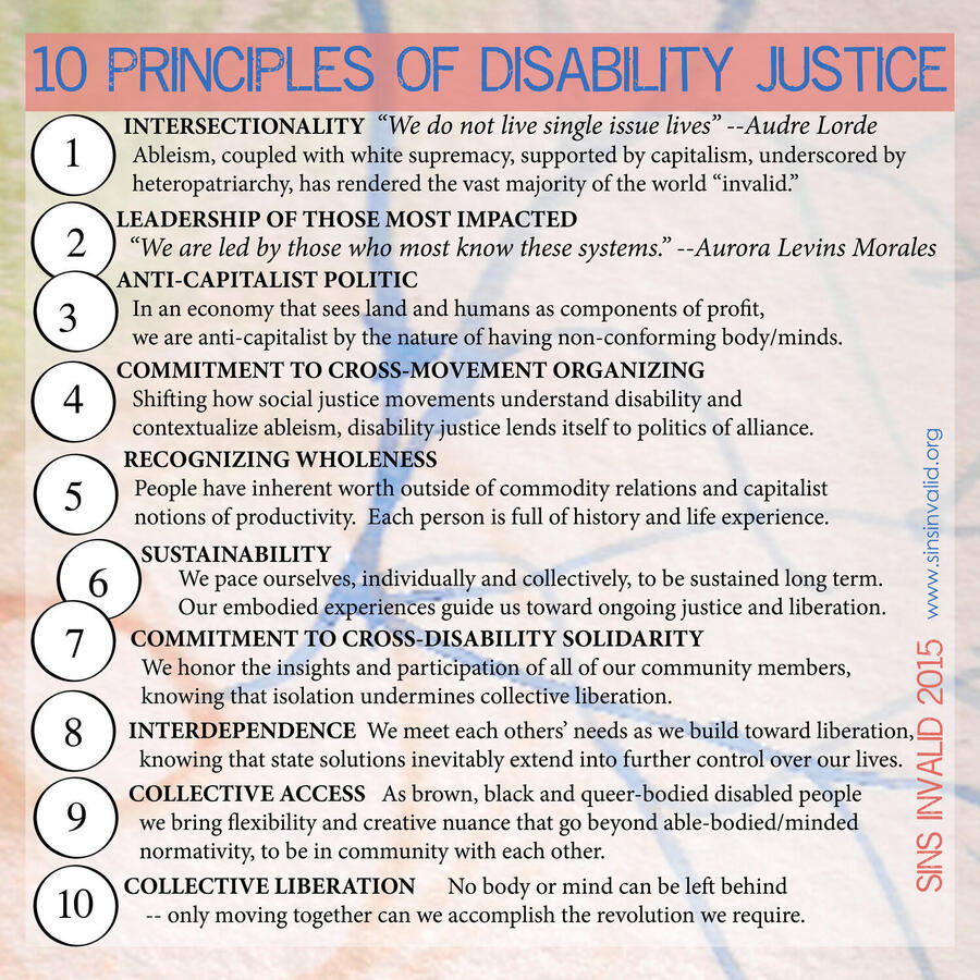 Disability Justice Principles